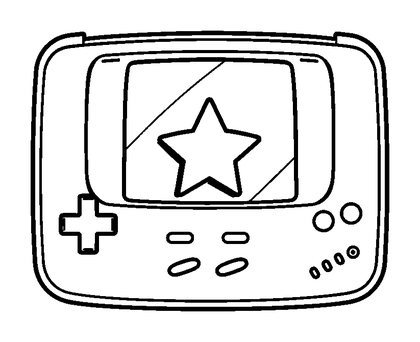 Handheld Game Console Colouring Page (Teens, Standard)