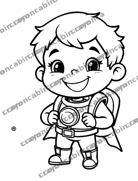 Jetpack Hero colouring page — free printable for teens