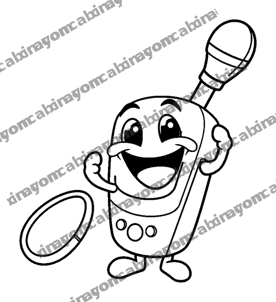 Joystick colouring page — free printable for teens