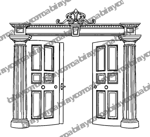 Level Gate Doors colouring page — free printable for teens