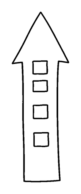 Level Up Arrow colouring page — free printable for kids