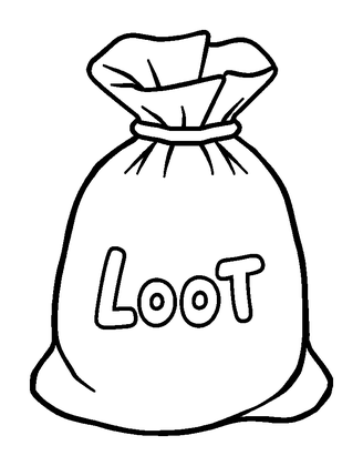 Loot Bag Colouring Page (Kids, Standard)