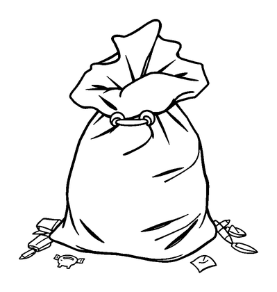 Loot Bag Colouring Page (Teens, Standard)