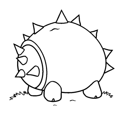 Obstacle Spikes Soft Colouring Page (Toddler, Bold & Easy)