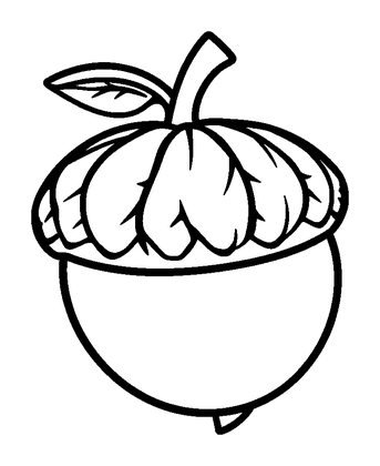 Pixel Acorn Colouring Page (Kids, Standard)