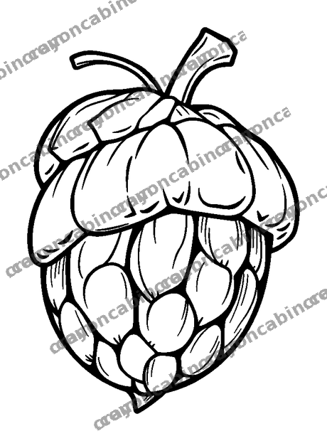 Pixel Acorn colouring page — free printable for teens