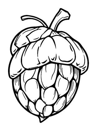 Pixel Acorn Colouring Page (Teens, Standard)