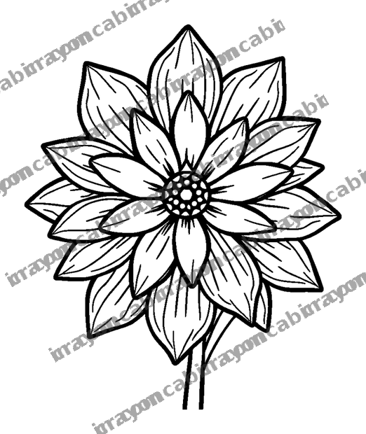 Pixel Flower colouring page — free printable for teens