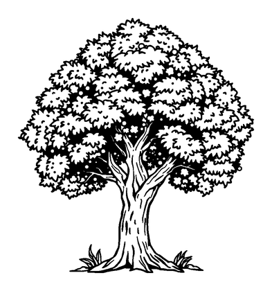Pixel Tree Colouring Page (Teens, Standard)