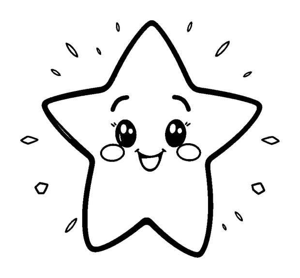 Power Up Star Glow colouring page — free printable for kids