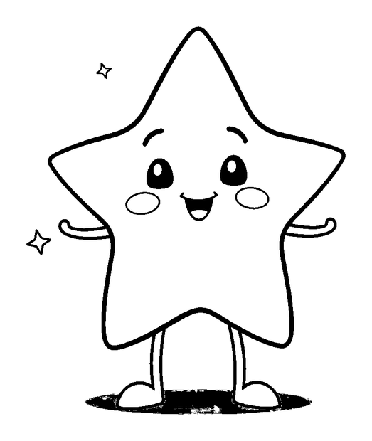 Power Up Star Glow colouring page — free printable for toddlers