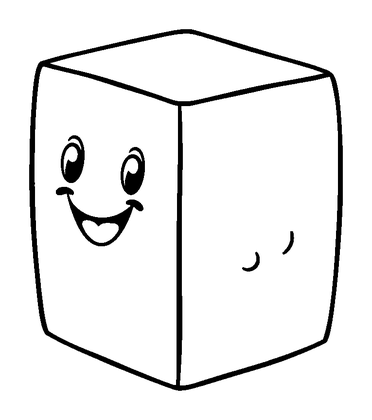 Puzzle Cube Colouring Page (Toddler, Bold & Easy)