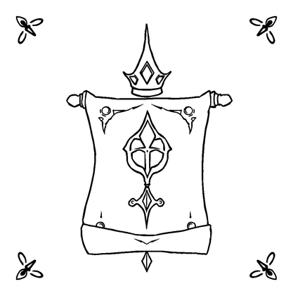 Spell Scroll Game Colouring Page (Teens, Standard)