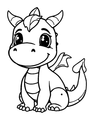Video Game Dragon Colouring Page (Teens, Standard)