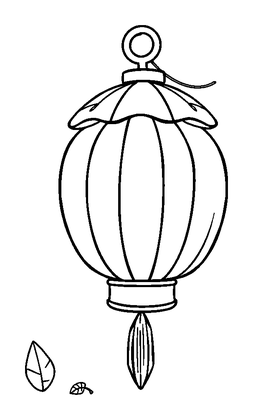 Autumn Lantern Colouring Page (Kids, Bold & Easy)