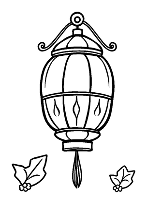 Autumn Lantern Colouring Page (Kids, Standard)