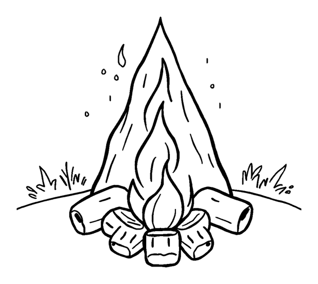 Bonfire Night Display colouring page — free printable for kids