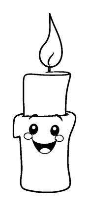 Candle Colouring Page (Kids, Bold & Easy)