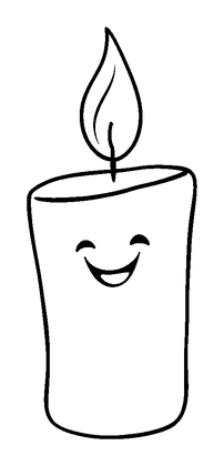 Candle Colouring Page (Toddler, Bold & Easy)