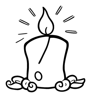 Candle Colouring Page (Toddler, Bold & Easy)