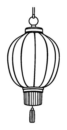 Chinese Lantern Colouring Page (Kids, Standard)