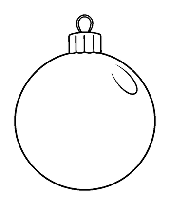 Christmas Bauble Colouring Page (Toddler, Bold & Easy)