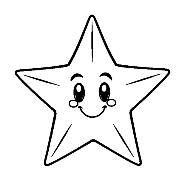 Christmas Star colouring page — free printable for kids