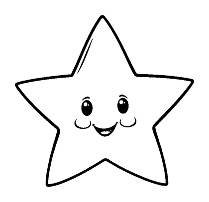 Christmas Star Colouring Page (Kids, Standard)