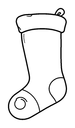 Christmas Stocking Colouring Page (Kids, Bold & Easy)