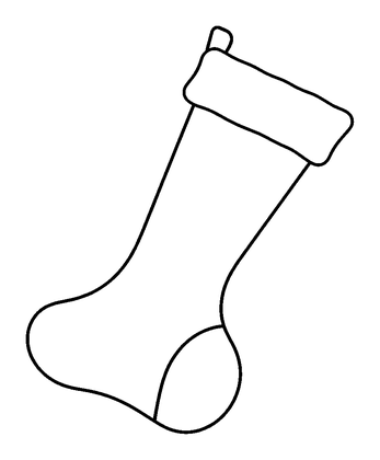 Christmas Stocking Colouring Page (Toddler, Bold & Easy)