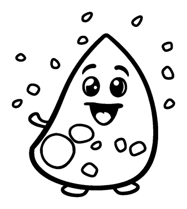 Confetti Colouring Page (Kids, Bold & Easy)