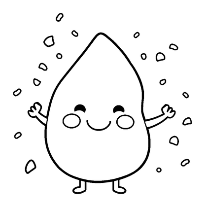Confetti Colouring Page (Toddler, Bold & Easy)
