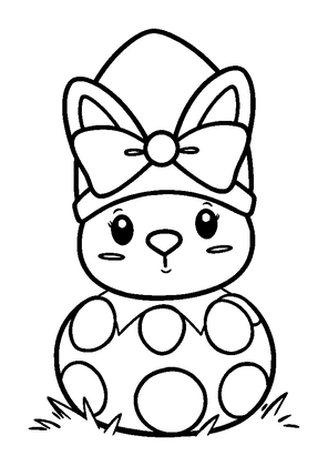 Easter Bonnet Colouring Page (Kids, Standard)