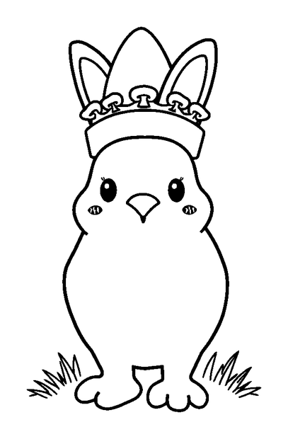 Easter Bonnet colouring page — free printable for toddlers