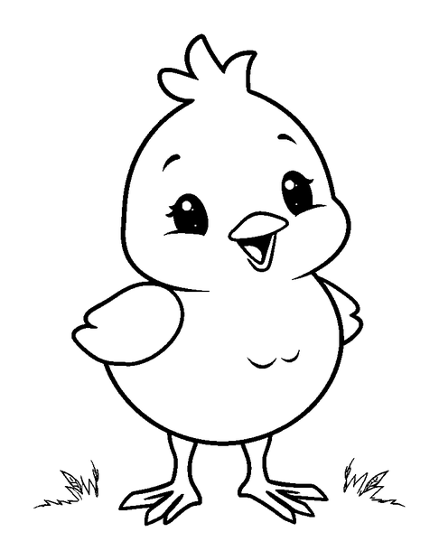 Easter Chick colouring page — free printable for kids