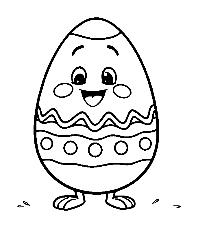 Easter Egg colouring page — free printable for kids