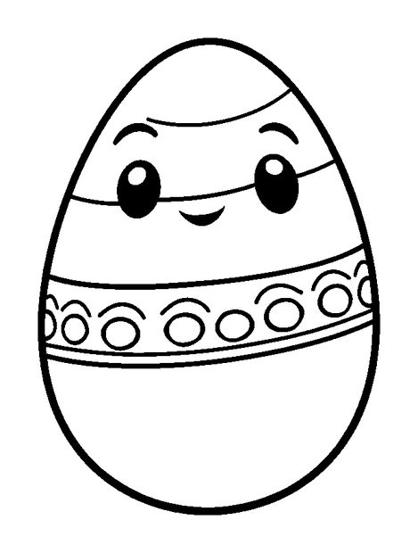 Easter Egg colouring page — free printable for kids