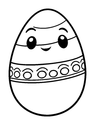 Easter Egg Colouring Page (Kids, Bold & Easy)