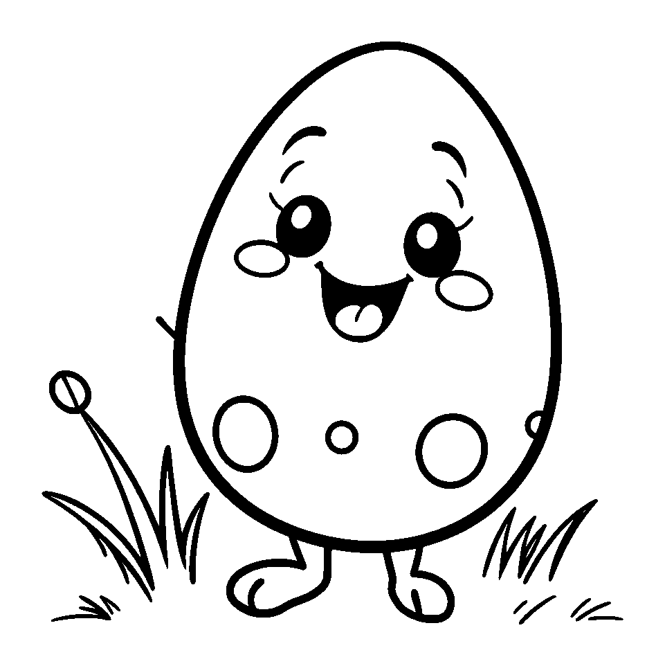 Easter Egg colouring page — free printable for kids