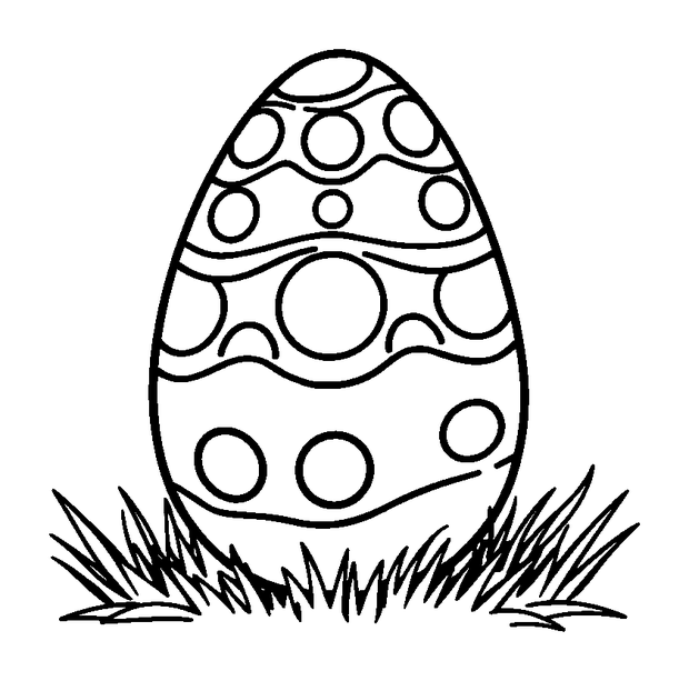 Easter Egg colouring page — free printable for kids