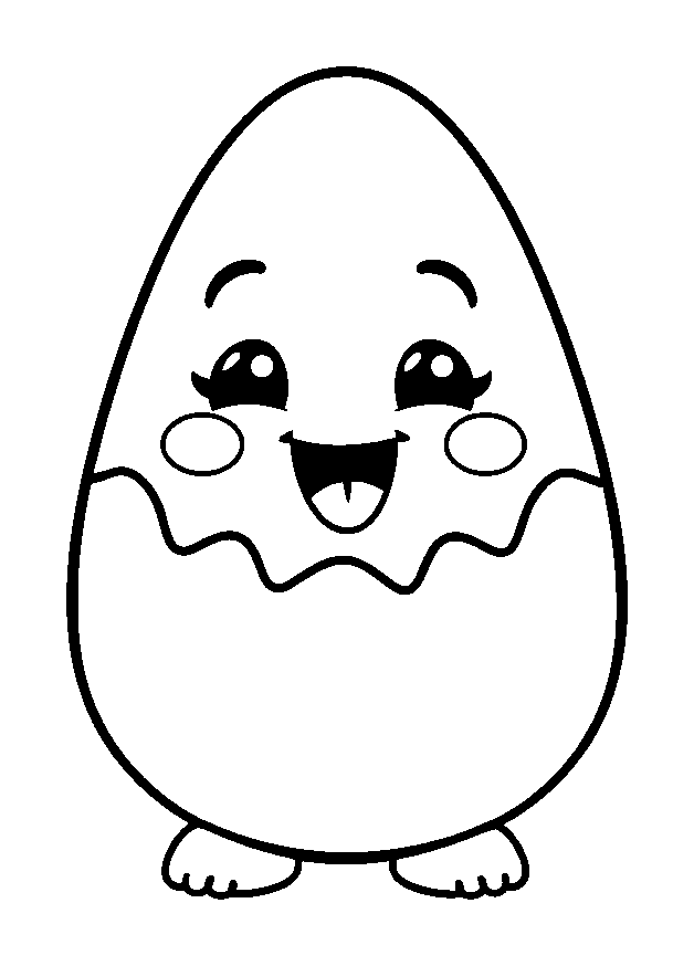 Easter Egg colouring page — free printable for toddlers