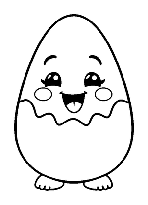 Easter Egg Colouring Page (Toddler, Bold & Easy)