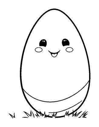 Easter Egg Colouring Page (Toddler, Bold & Easy)