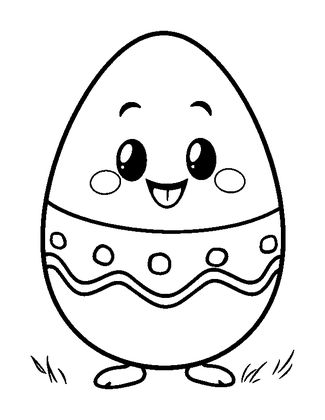 Easter Egg Colouring Page (Toddler, Standard)