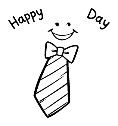Fathers Day Tie Colouring Page (Kids, Bold & Easy)