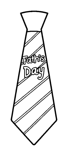 Fathers Day Tie colouring page — free printable for toddlers
