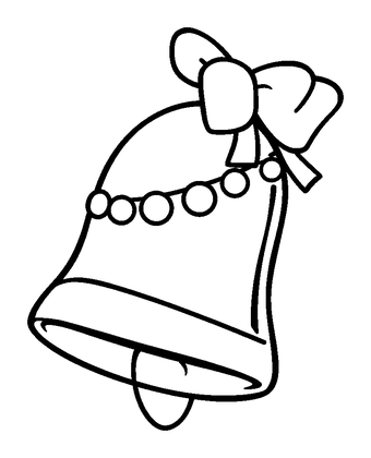 Festive Bell Colouring Page (Kids, Bold & Easy)