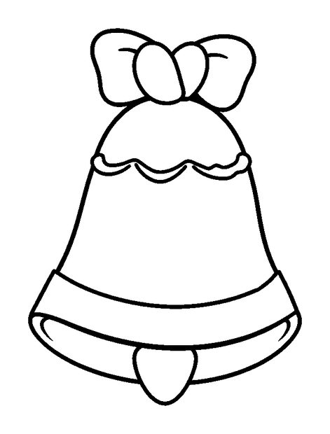 Festive Bell colouring page — free printable for kids