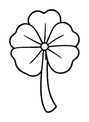 Four Leaf Clover Charm Colouring Page (Kids, Standard)