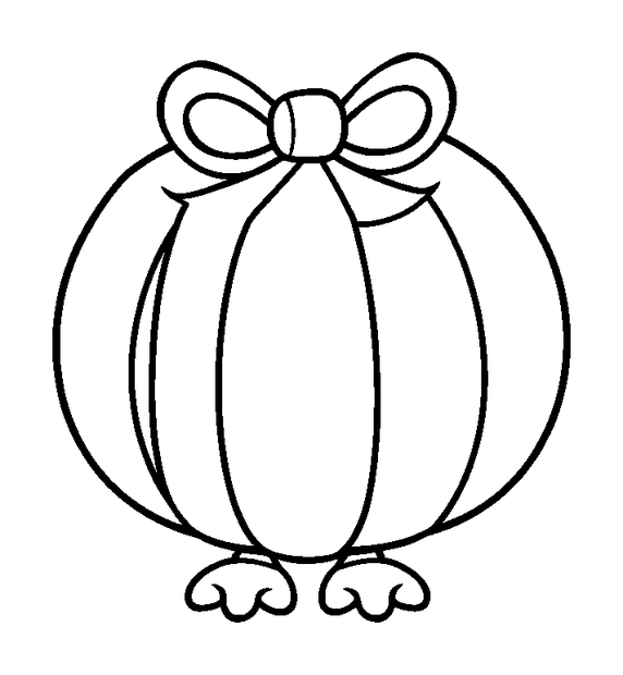 Gift colouring page — free printable for kids